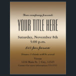 Gold Elegante Glamour Event Flyer Poster<br><div class="desc">Gold Elegante Glamour Event Flyer Poster</div>