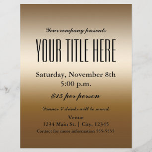 Gold Elegante Glamour Event Flyer Poster