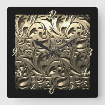 Gold elegante Gravur aus Metall abstrakt
