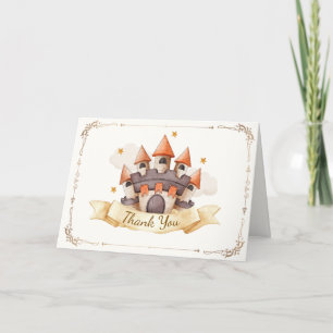Gold Elegante Messe Prince Burg Kinderdusche Dankeskarte