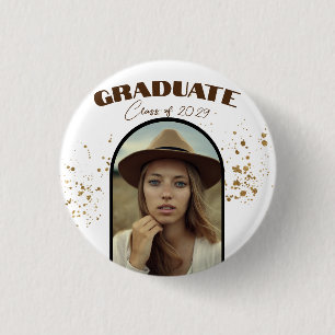 Gold Elegante Moderne Button Bildung Abschluss