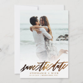 Gold Elegante Script-Einladung Einladung