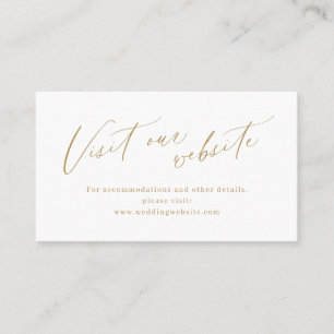 Gold elegante Skriptminimalistin Website Beipackka Platzkarte