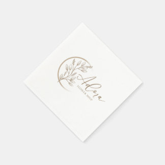 Gold | Elegante stilvolle Schriftzug Cheers Event Serviette
