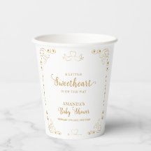 Gold Elegante Sweetheart Valentine Baby Shower