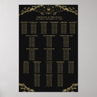 Gold elegante Übersicht über das mystische Tarot b
