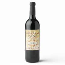 Gold Elegante Wine Label Personalisiert