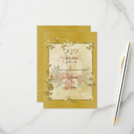 Gold Eleganter funkelnder Rahmen RSVP Karte