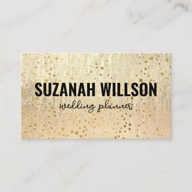 Gold Eleganter Hintergrund mit goldener Paint Spla Visitenkarte (Vorderseite)