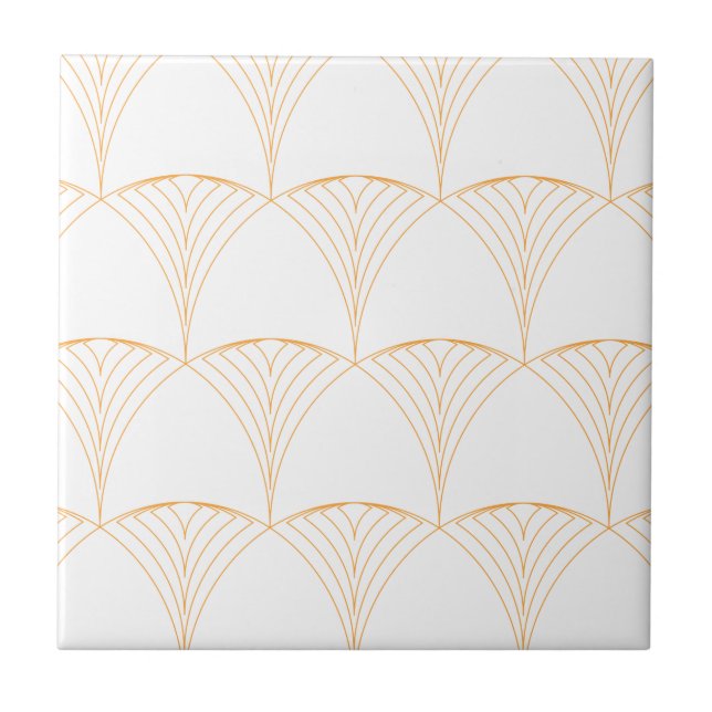 Gold, elegantes, einfaches, traditionelles Muster Fliese (Vorderseite)