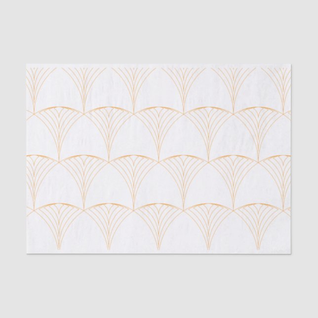 Gold, elegantes, einfaches, traditionelles Muster Seidenpapier (Vorderseite)