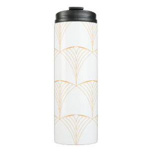 Gold, elegantes, einfaches, traditionelles Muster Thermosbecher