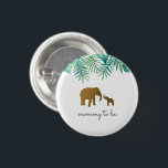 Gold Elephant Mommy zu Kinderdusche Button<br><div class="desc">Ein einfaches Abzeichen-Design,  um den Gästen lassen,  wer wer ist. Ändern Sie den Text zu Daddy,  Oma,  Opa,  Tante,  Onkel,  Schwester,  Bruder und mehr!</div>