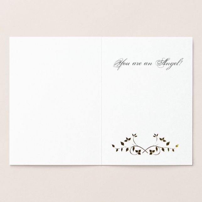 Gold Embossed Foil Danke Karte! Folienkarte (Innenseite)