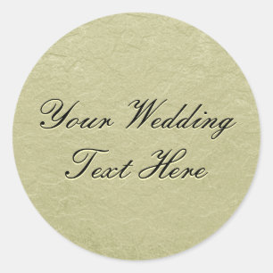 Gold Embossed Look Wedding Siegel Runder Aufkleber