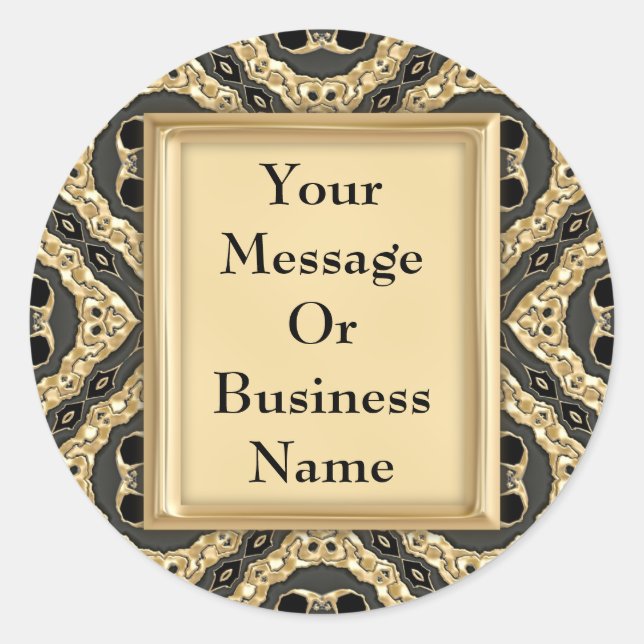 Gold Embosser Runder Aufkleber (Vorderseite)