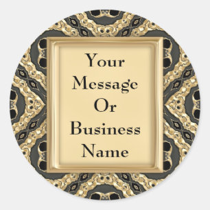 Gold Embosser Runder Aufkleber