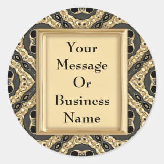 Gold Embosser Runder Aufkleber