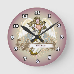 Gold Engel Herz Uhr