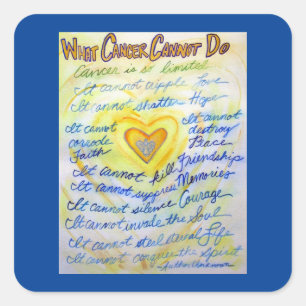 Gold Engel Was Krebs nicht tun Gedicht Aufkleber