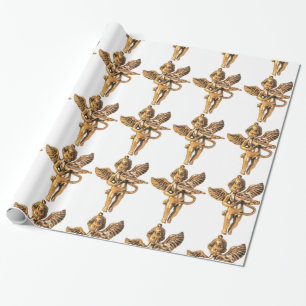 Gold Engel Weihnachtsdekoration Geschenkpapier