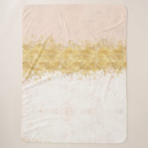 Gold erröten rosa Aquarell-Zauber Sherpadecke