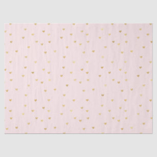 Gold erröten rosa wenig Herzen Seidenpapier