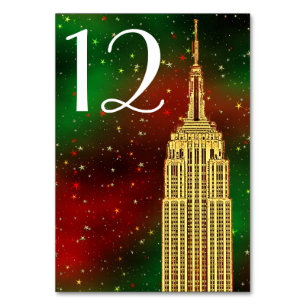 Gold ESB Skyline #2 Weihnachtsstern Tischnummer
