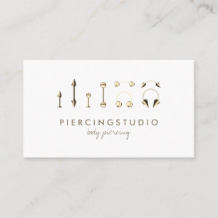 Gold Essential Juwelen Body Piercing Visitenkarte