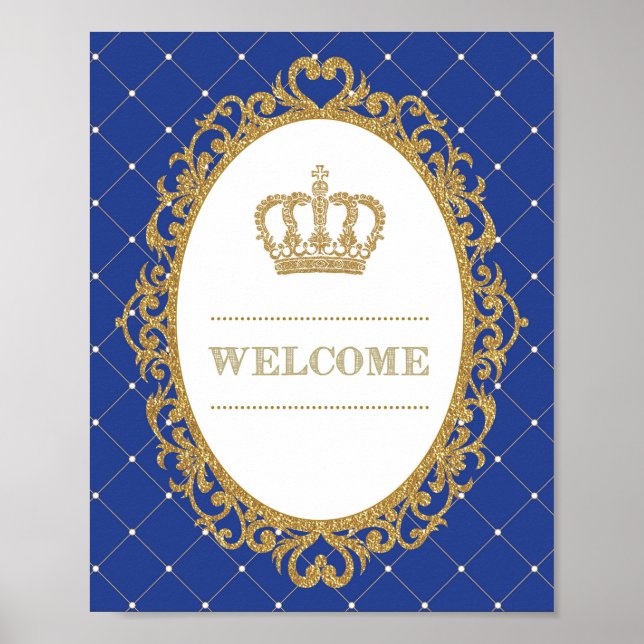 Gold et Royal Blue Baby Prince King Affiche de bie (Devant)