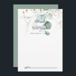 Gold Eukalyptus Calligraphy Wedding Well wünscht Hinweiskarte<br><div class="desc">Diese goldene eukalyptus kalligraphische Hochzeit auch Wünsche Ratschläge Karte ist perfekt für eine rustikale Hochzeit. Dieses künstlerische Design mit handgezeichnet Aquarellgold und grünem Blattwerk inspiriere natürliche Schönheit. Diese Karten sind ideal für Hochzeiten, Brautparty, Babydusche, Graduiertenfest u.v.m. Personalisieren Sie die Karten mit den Namen der Braut und Bräutigam, den Eltern, die...</div>