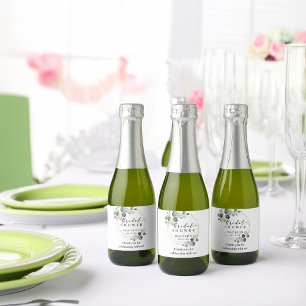 Gold Eukalyptus Grünes Brautparty Gefallen Alkoholflaschenetikett