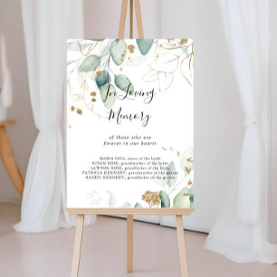Gold-Eukalyptus-Kalligrafie-Schild 'In liebevoller Poster
