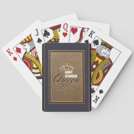 Gold, extravagant, klassisch, Königin, Meme, sexy, Spielkarten