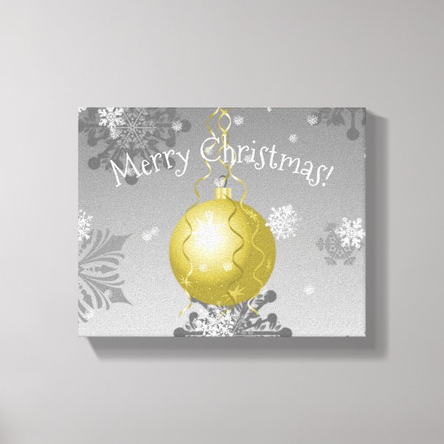Gold Extravagante Weihnachtsschmuck Canvas Print Leinwanddruck (Vorderseite)