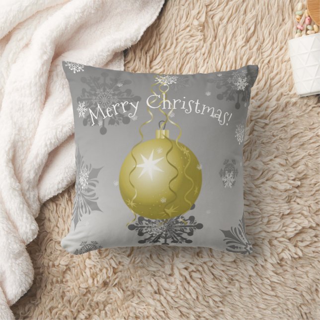 Gold Extravagante Weihnachtsschmuckkissen Kissen (Decke)