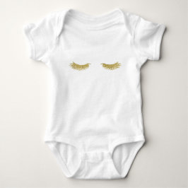Gold Eyelashes Fashion Baby Tutu Bodysuit Strampler