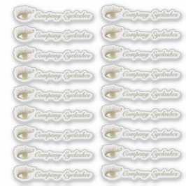 Gold Eyelashes Logo Packaging Business Name Aufkleber