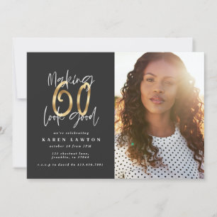 Gold faire 60 look bonne photo invitation annivers