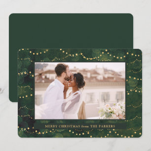 Gold Fairy Lights   Elegante Ein Foto Weihnachten