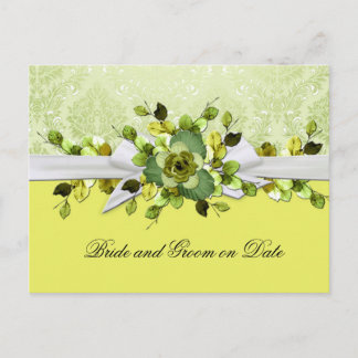 Gold Fall Dream Ribbon Elegante Rett Dattelkarte Ankündigungspostkarte
