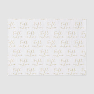 Gold FALL IN LOVE Herbst Bridal Shower Hochzeit Seidenpapier