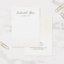 Gold Faux Foil Collier bijoux Display Card
