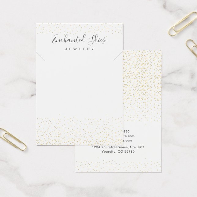 Gold Faux Foil Collier bijoux Display Card (Bureau)