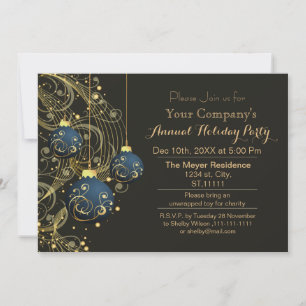 Gold Festive Entreprise fête Invitation