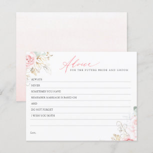 Gold Feuille Green Elegant Pink Advice Card