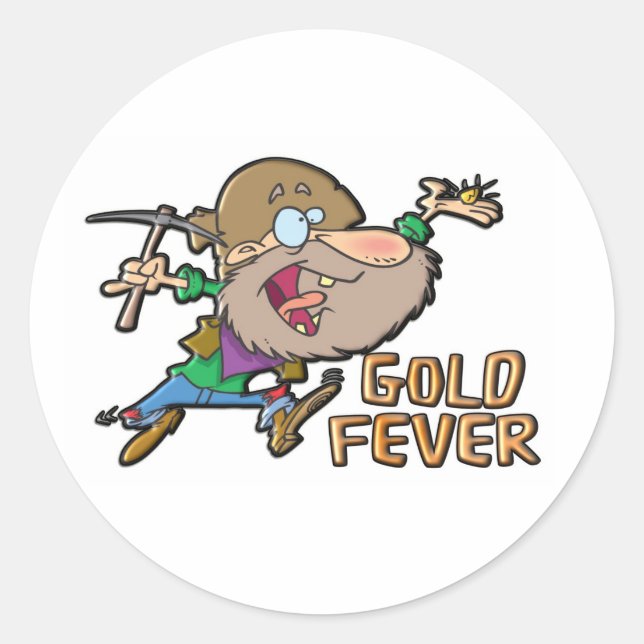 GOLD FEVER RUNDER AUFKLEBER (Vorderseite)