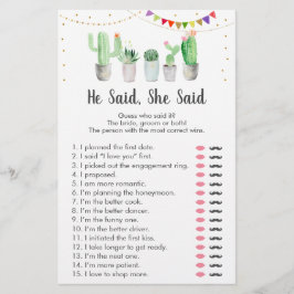 Gold Fiesta Cactus sagte er sagte, sie sagte Spiel