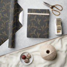 Gold-Filigran Art Déco | Kranich Anthrazitgrau