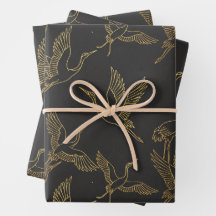 Gold Filigree Art Deco | Crane Charcoal Gray